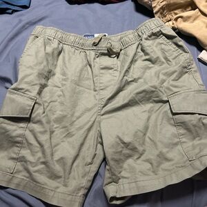 Old Navy Tan Cargo Shorts with Adjustable Waistband